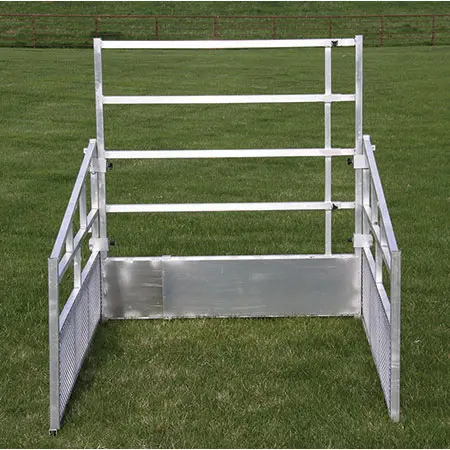 ALUMINUM FRONT STALL PANEL, EXPANDABLE 5' TO 8'