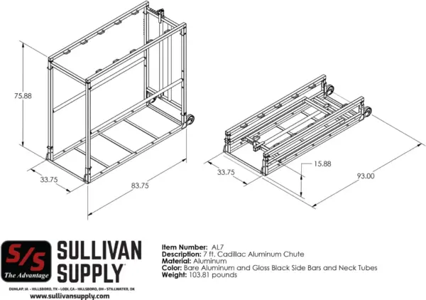 7 ft. Aluminum Chute