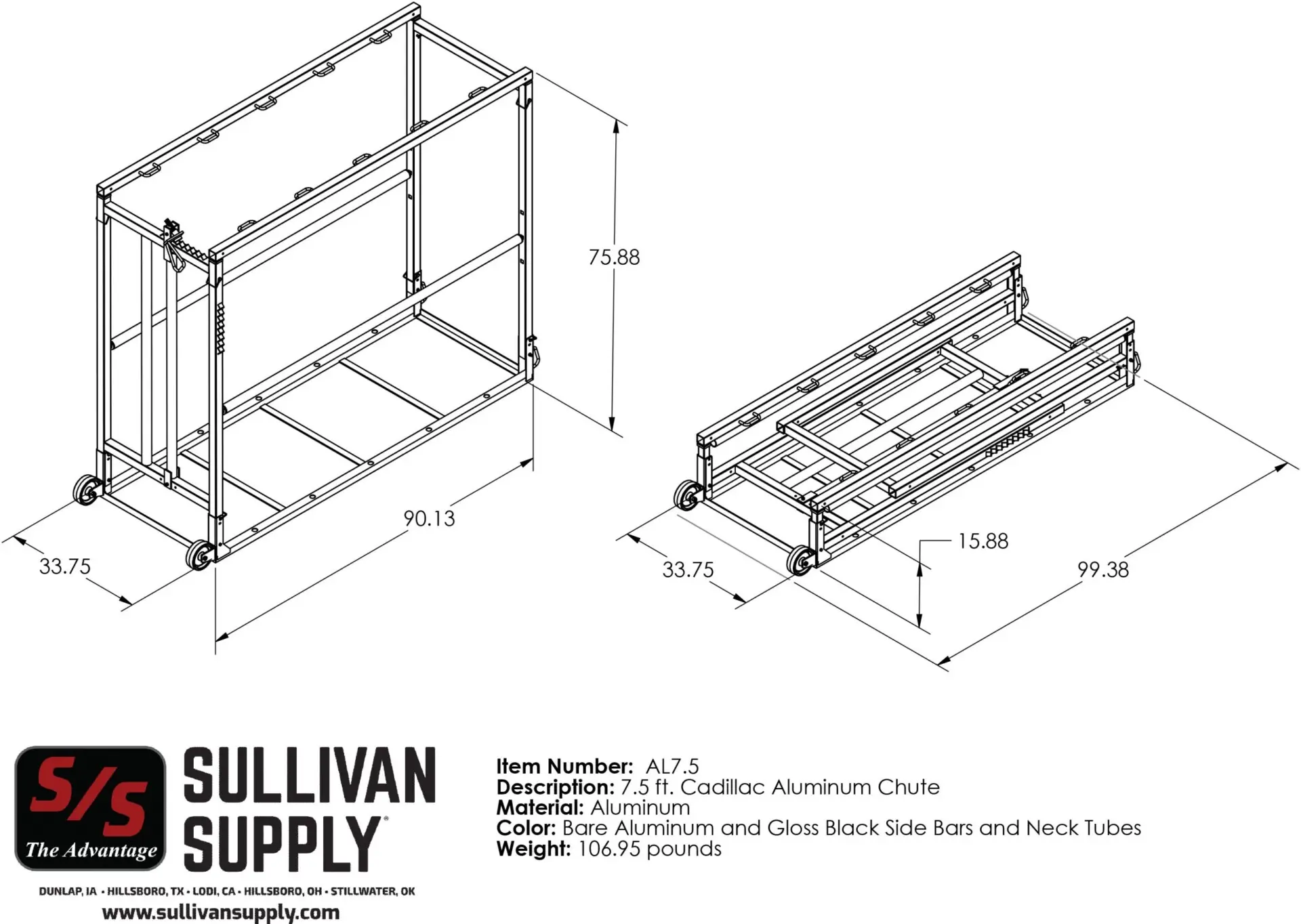 7.5 ft. Aluminum Chute - Image 3