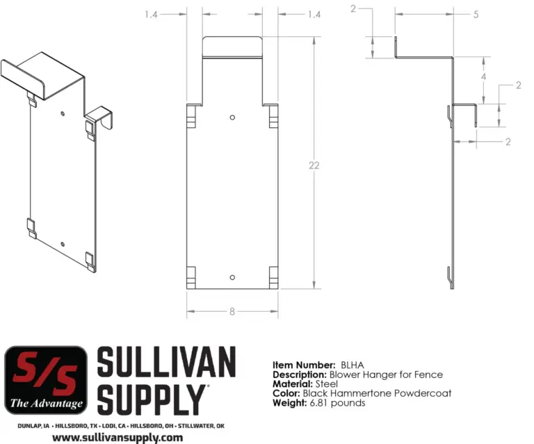 BLOWER HANGER FOR FENCE - Image 2
