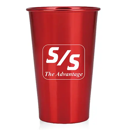 Aluminum Cup 16oz - Red