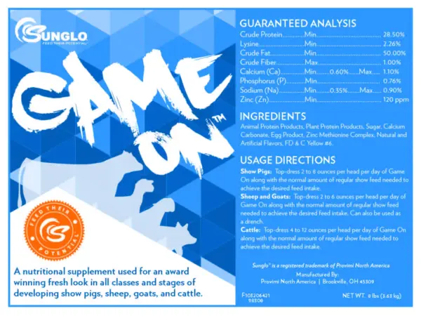 Game on® 8lb by sunglo