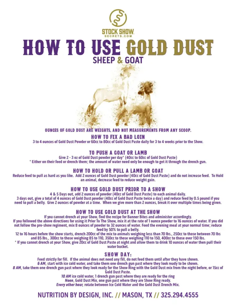 Gold dust 5lb by stock show secrets - image 3