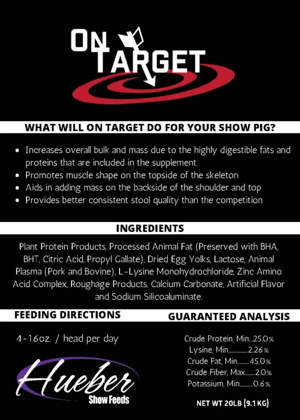 ON TARGET, 20lb by Hueber Show Feeds