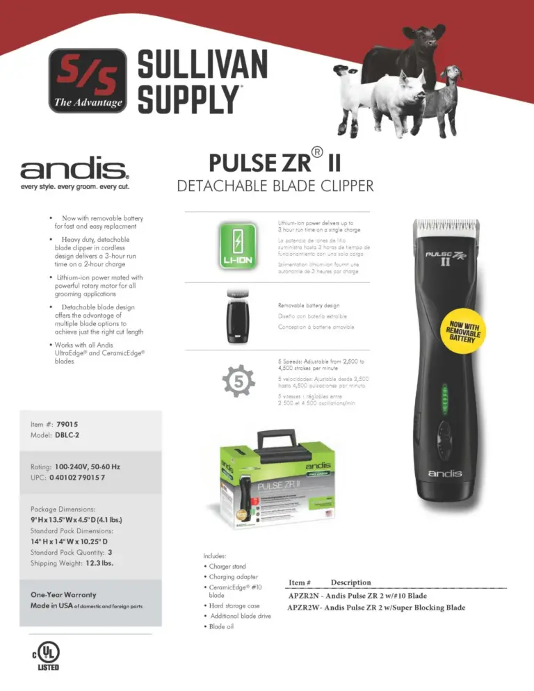 Andis pulse zr® ii w/wide blade - image 6