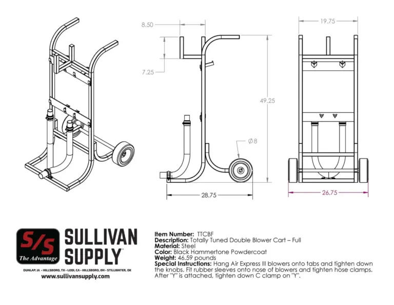 Totally tuned double blower cart - full - image 2