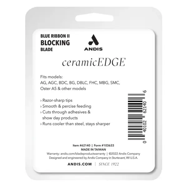 Ceramic andis blue ribbon 2 blade