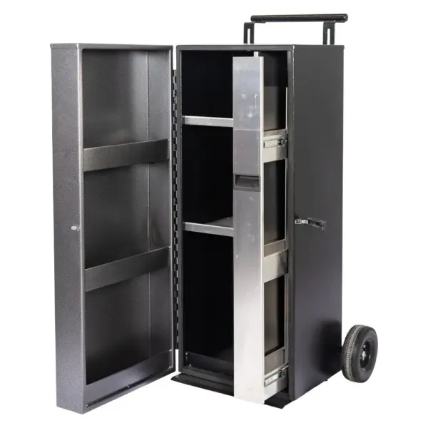 High rise  show box - gray door