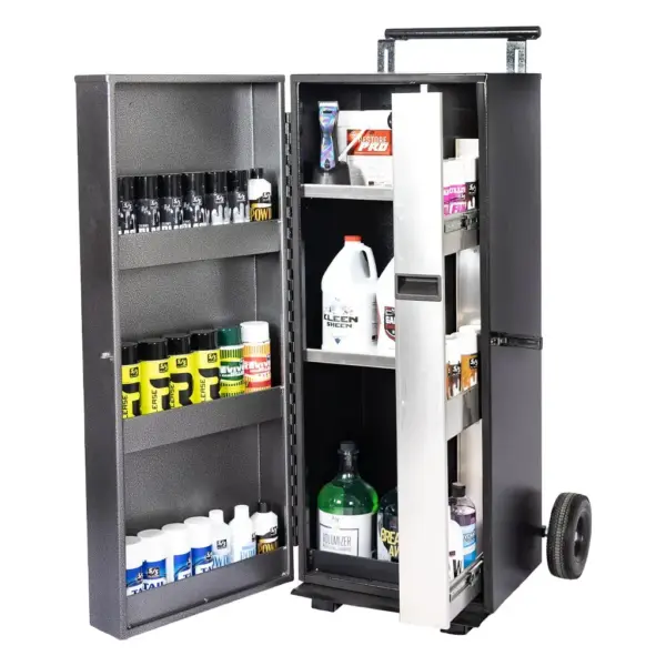 High rise  show box - gray door