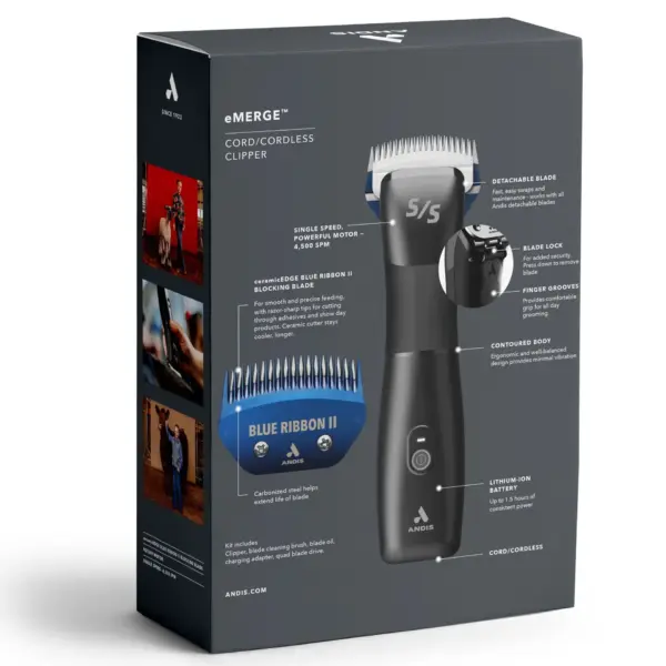 Andis emerge s/s exclusive black w/blue ribbon 2