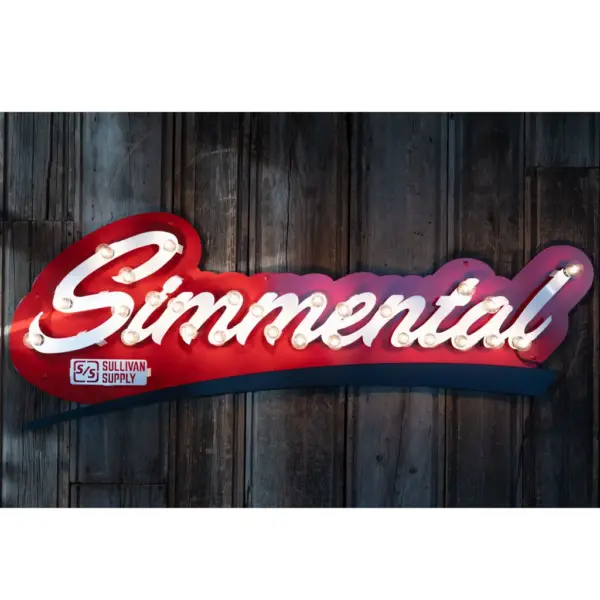 BREED 3D LIT SIGN- SIMMENTAL