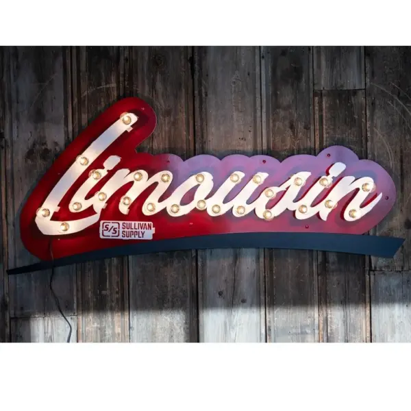 BREED 3D LIT SIGN- LIMOUSIN