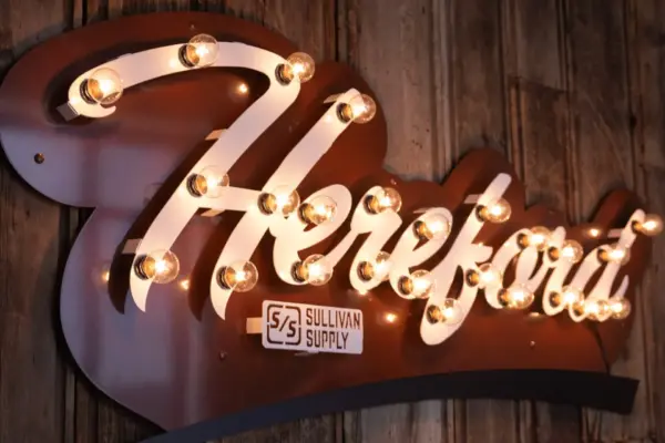 BREED 3D LIT SIGN- HEREFORD