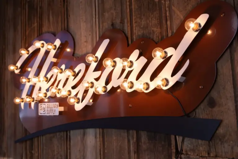 BREED 3D LIT SIGN- HEREFORD - Image 2